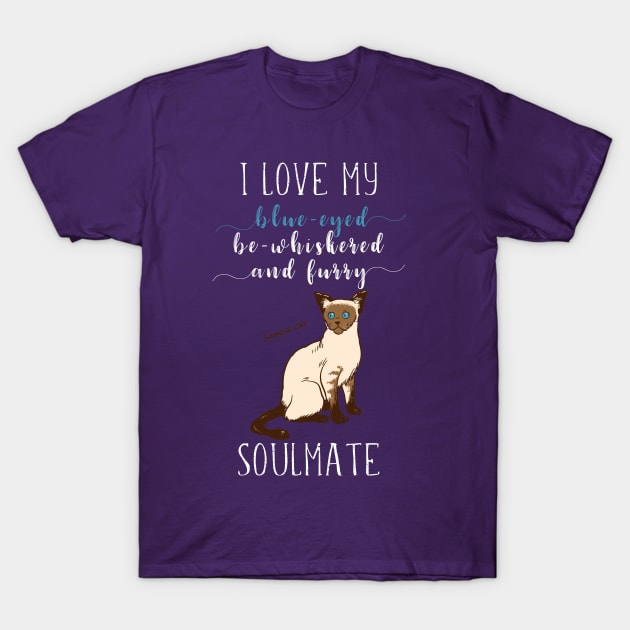 Siamese Cat Soulmate T-Shirt by taana2017